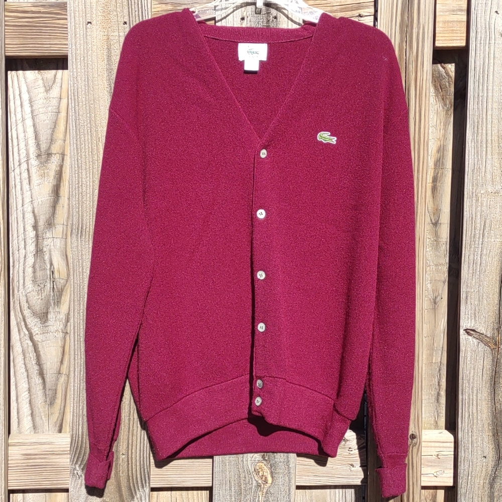 Izod Lacoste Men's Vintage Cardigan Sweater Large